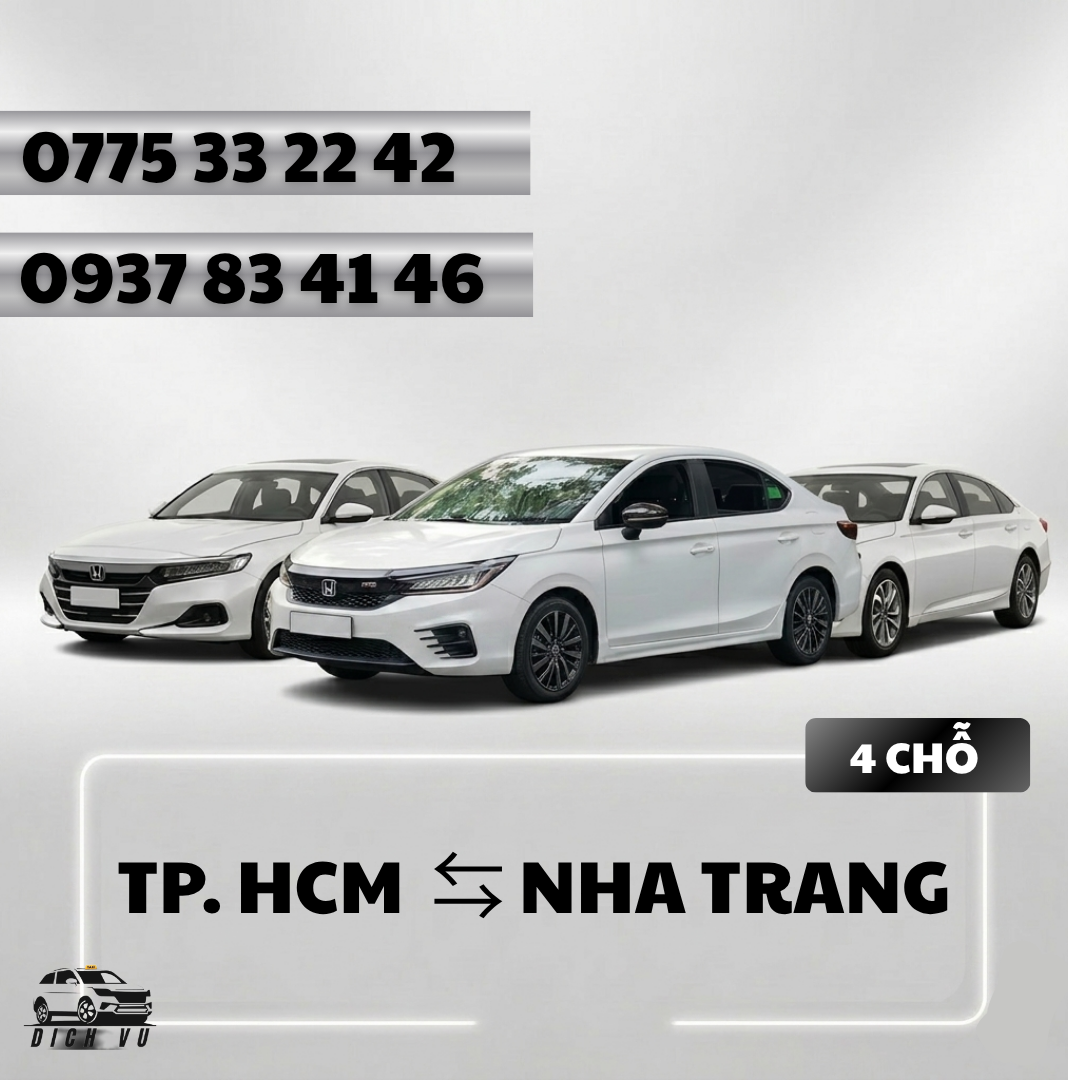 Đặt xe Nha Trang 4 chỗ