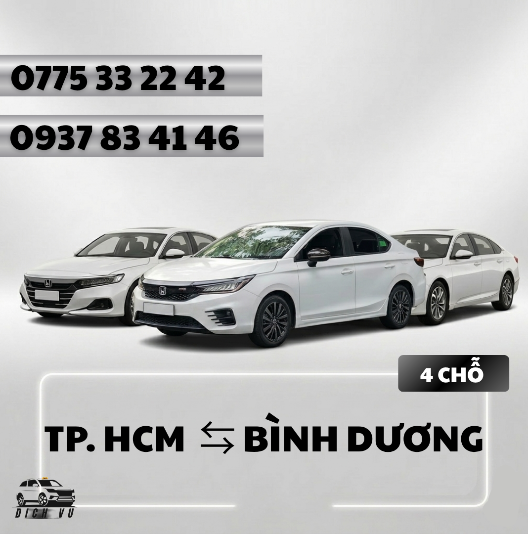 Đặt xe Bình Dương 4 chỗ