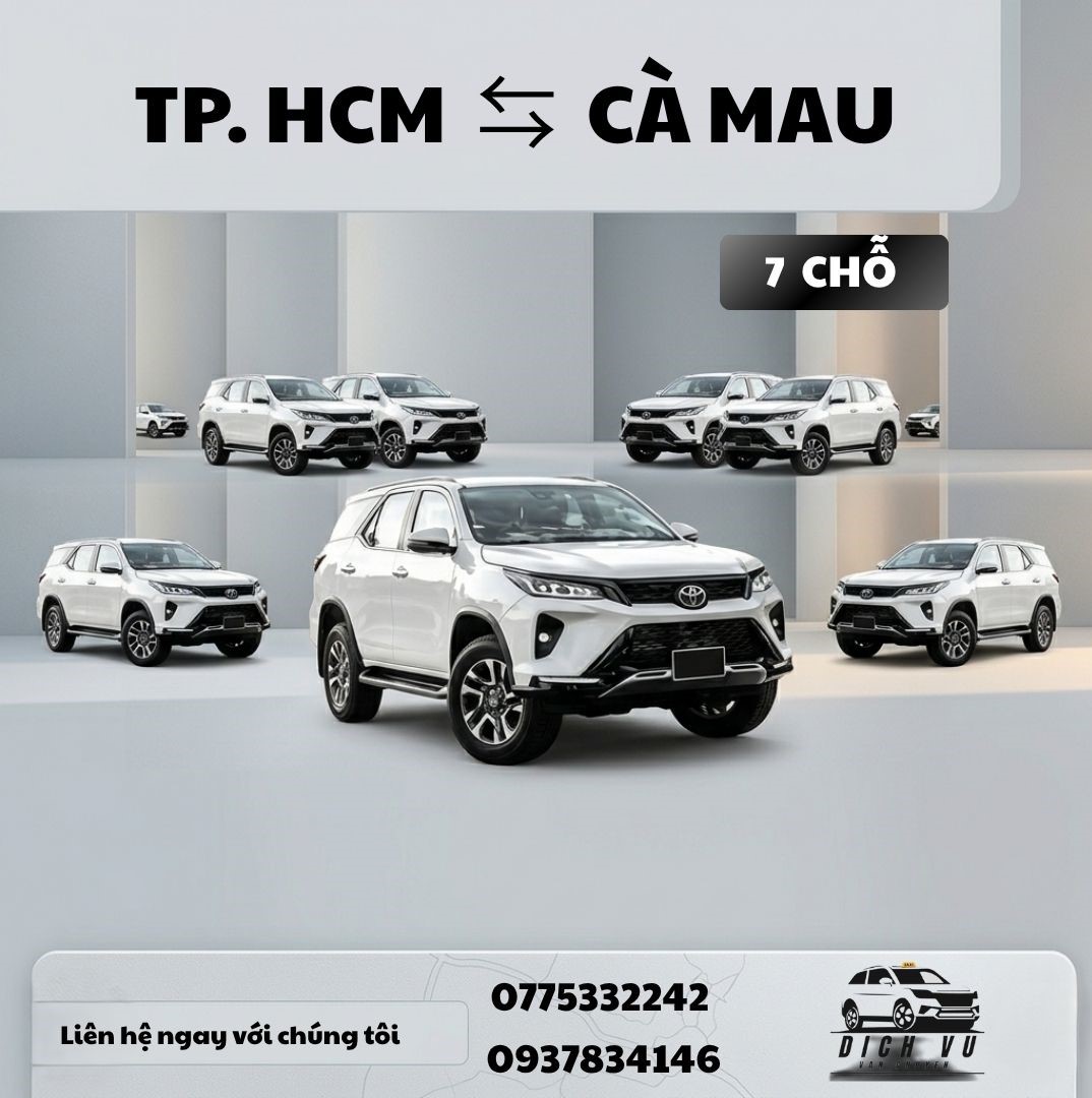Đặt xe Cà Mau 7 chỗ