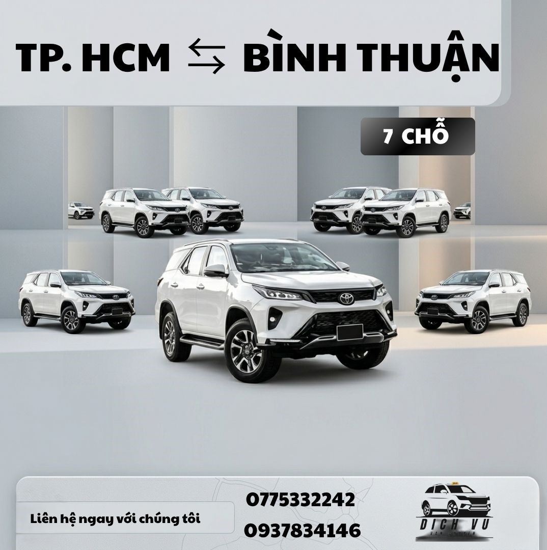 Đặt xe Bình Thuận 7 chỗ