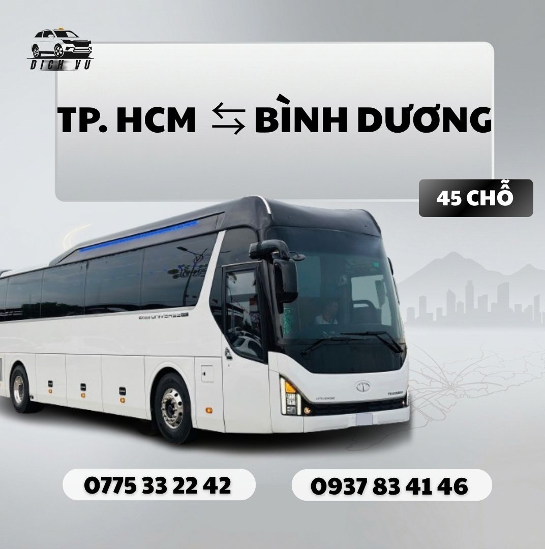 Đặt xe Bình Dương 45 chỗ