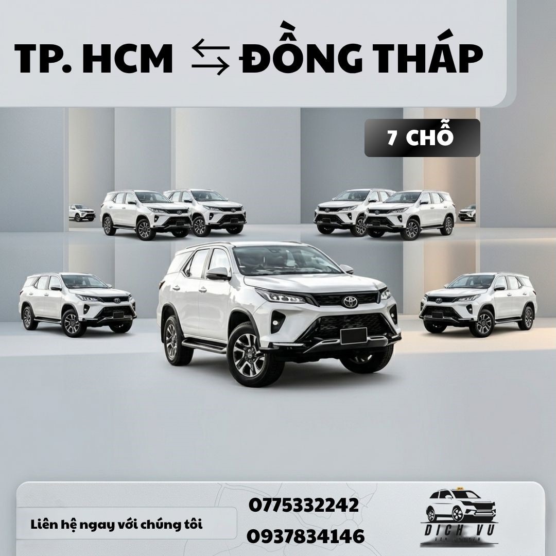 Đặt xe Đồng Tháp 7 chỗ