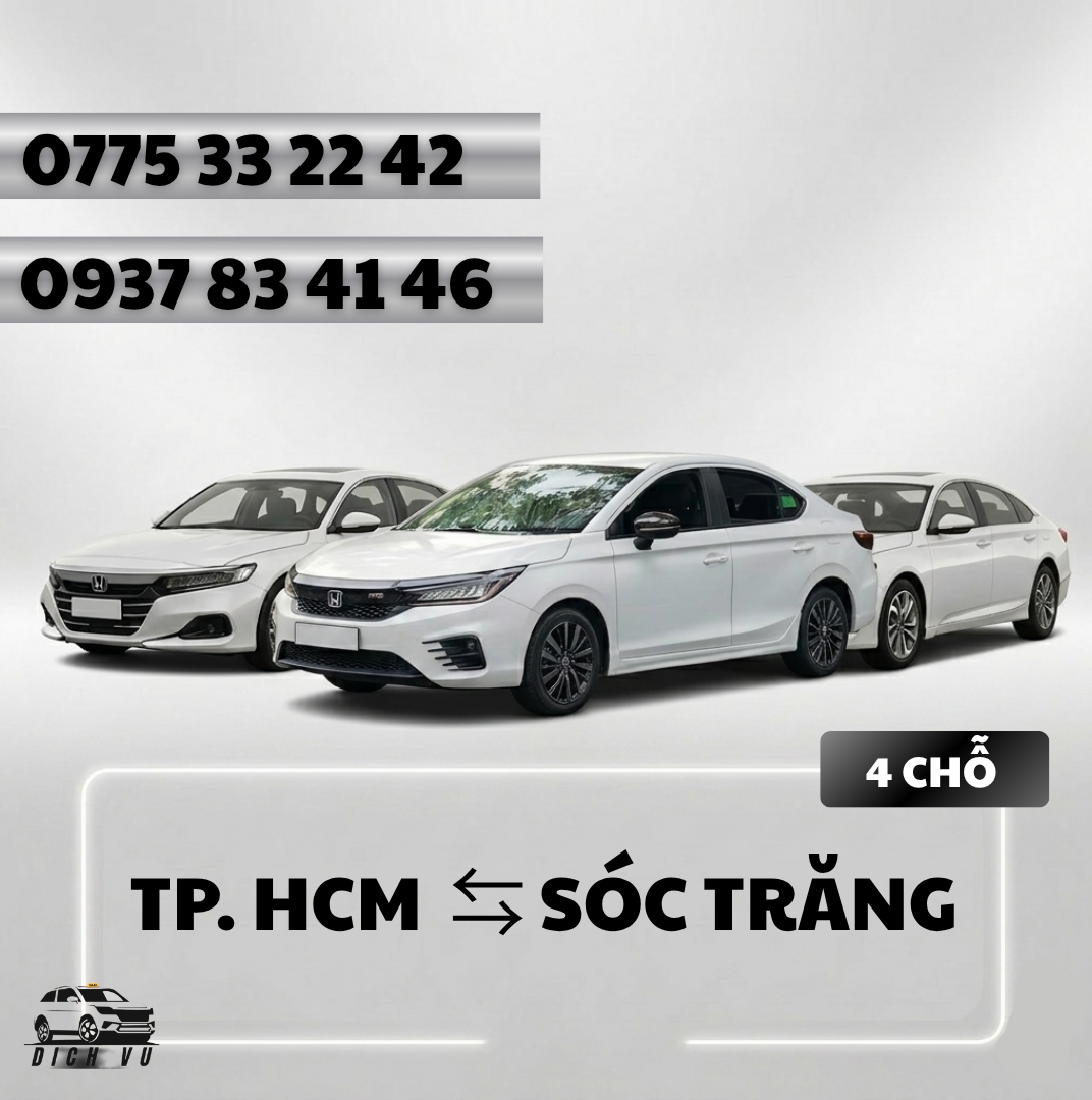 Đặt xe Sóc Trăng 4 chỗ