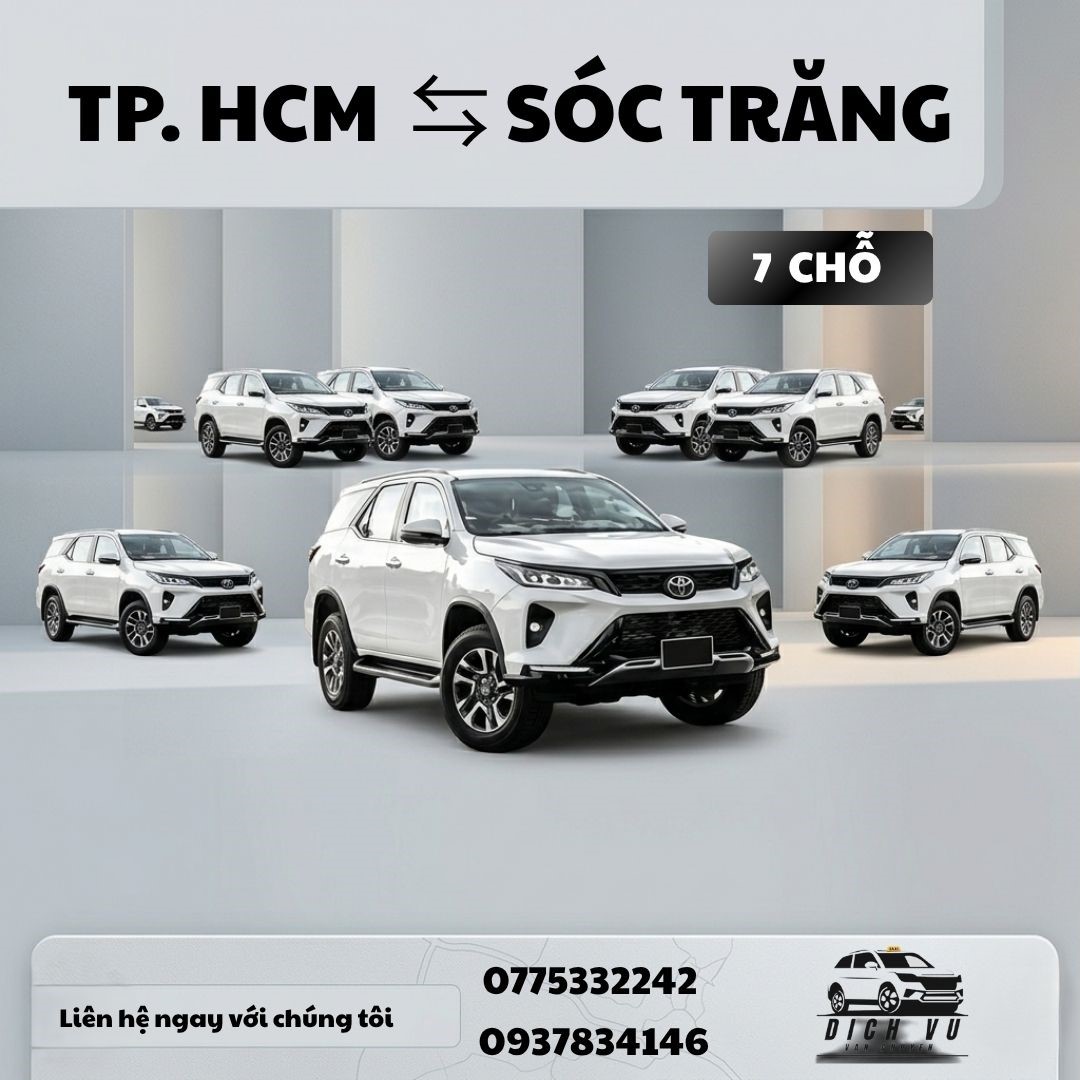 Đặt xe Sóc Trăng 7 chỗ