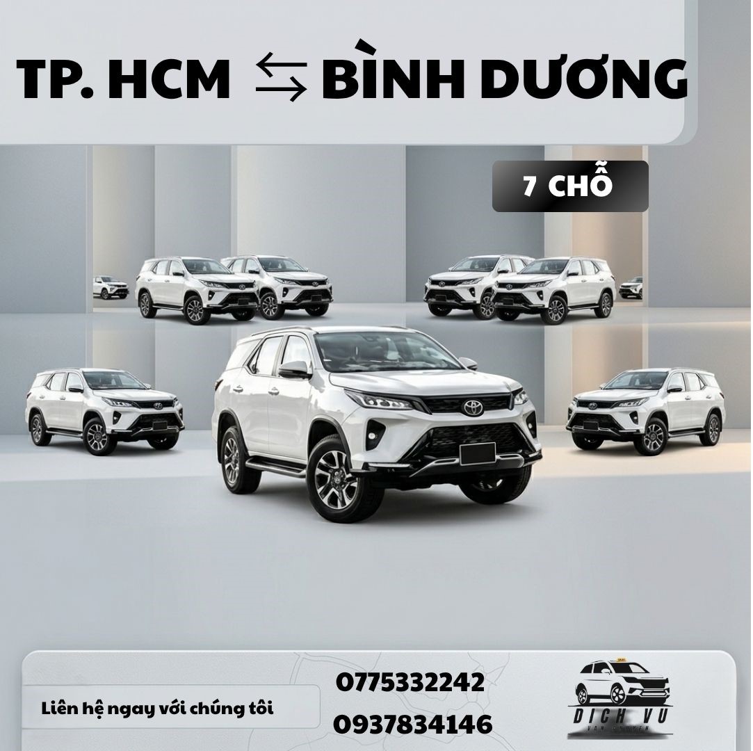 Đặt xe Bình Dương 7 chỗ
