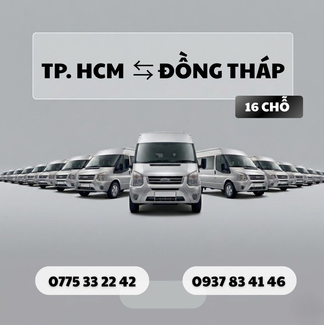 Đặt xe Đồng Tháp 16 chỗ
