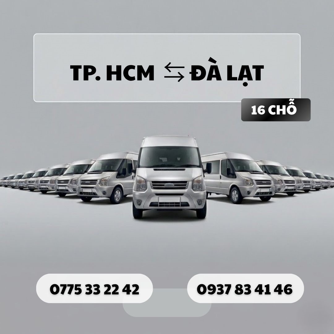 Đặt xe Đà Lạt 16 chỗ
